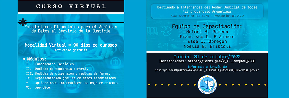Imagen de Curso Virtual: Estadísticas Elementales para el Análisis de Datos al Servicio de la Justicia
